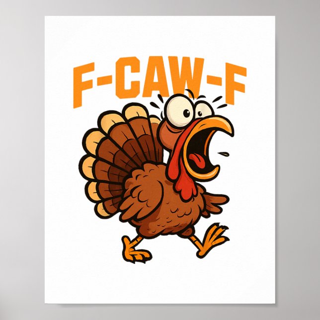 Poster F-caw-f Piada engraçada de galinha Citação de humo (Frente)