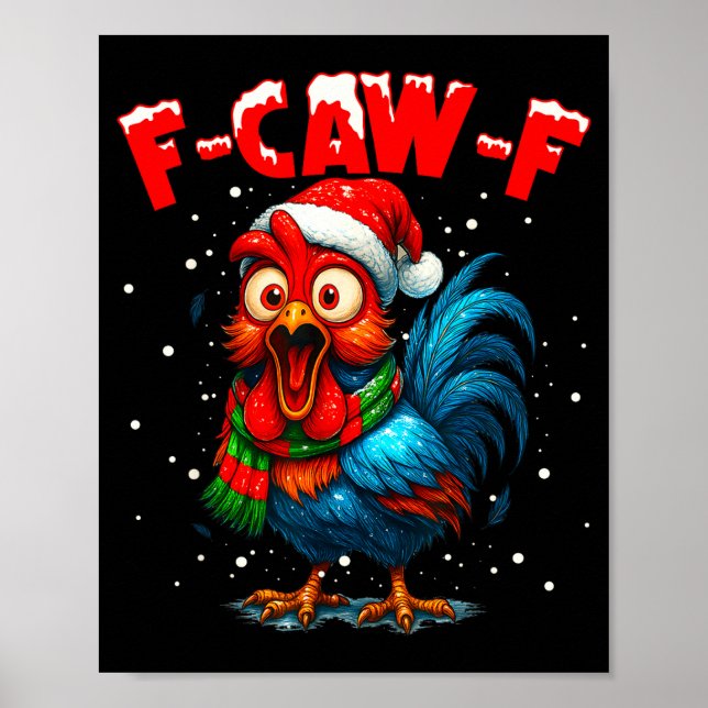Poster F Caw F Raven F-caw-f Frango Meme Citação Engraçad (Frente)