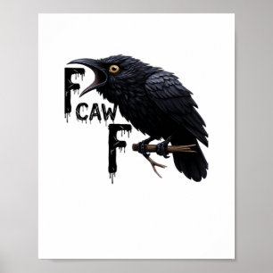 Poster F Caw F Retro Clássico