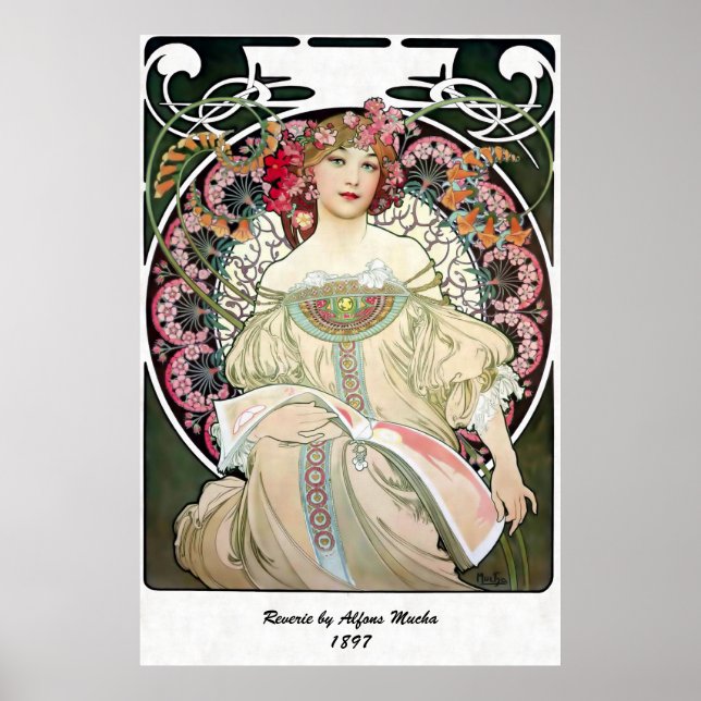 Póster F. Champenois Imprimeur-Éditeur por Alfons Mucha (Frente)