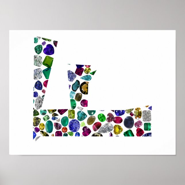 Poster F Design de Gem inicial (Frente)