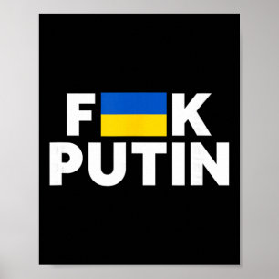 Poster F##k Putin Eu Estou Com a Ucrânia