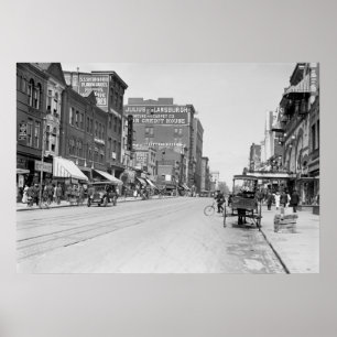 Póster F Street, N.W. Washington D.C., 1915