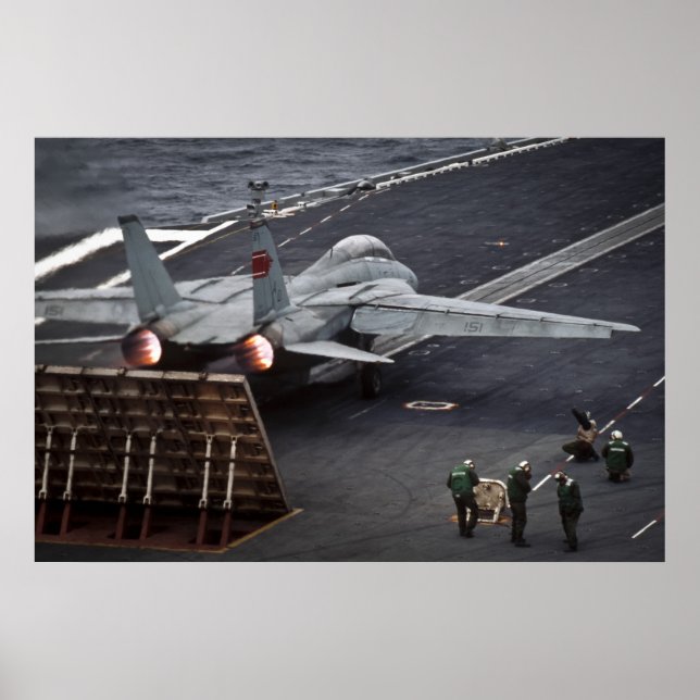 Póster FA-18 decolar USS Stênis (Frente)