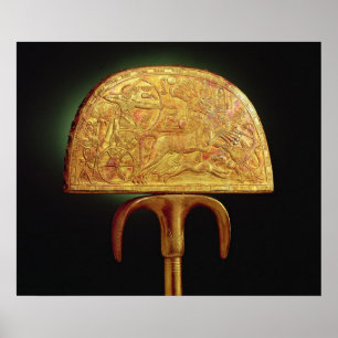 Poster fã da Avestruz-pena, do túmulo de Tutankhamun