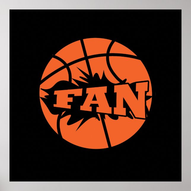Poster fã de basquetebol (Frente)