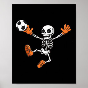 Poster Fã de Esportes Jogador de Futebol Esqueleto de Hal