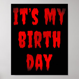 Poster Fã de Filmes de Terror de Aniversário Engraçados p