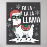 Poster Fa La Llama Funny Llama Natal Pijamas Xmas<br><div class="desc">Fa La Llama Funny Llama Natal Pijamas Xmas Crianças</div>