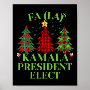 Poster Fa La Xadrez Natal Kamala Presidente Eleger Ho