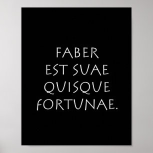 Poster Faber est suae quisque fortunae