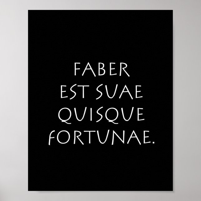 Poster Faber est suae quisque fortunae (Frente)