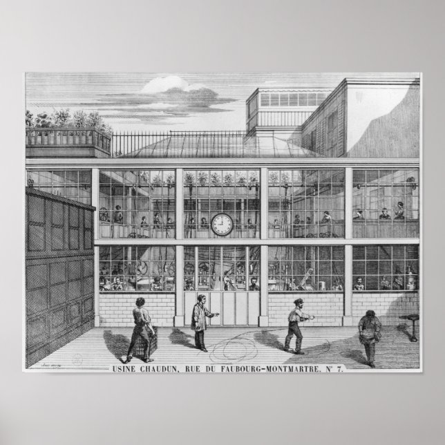 Poster Fábrica de cartuchos de espingarda, Usine Chaudun (Frente)