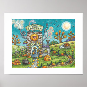 POSTER FÁBRICA DE PIE DE LINHA DE MONTAGEM DE GATOS BRANC