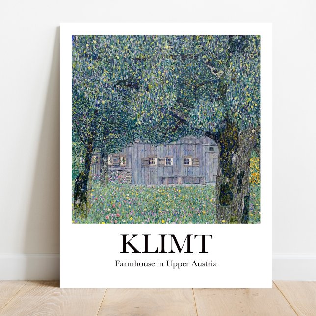 Poster Fábrica do Alto Áustria por Gustav Klimt (Own a Klimt! Farmhouse in Upper Austria. High-quality art print)