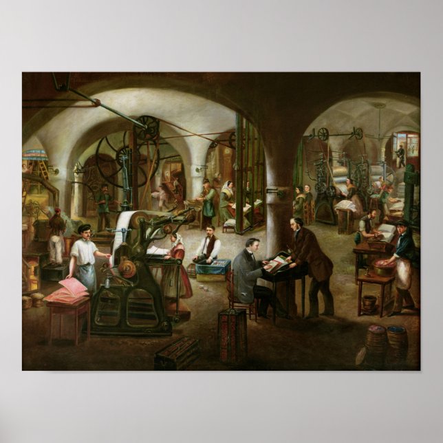 Póster Fábrica na Rue d'Aubagne, 1861 (Frente)