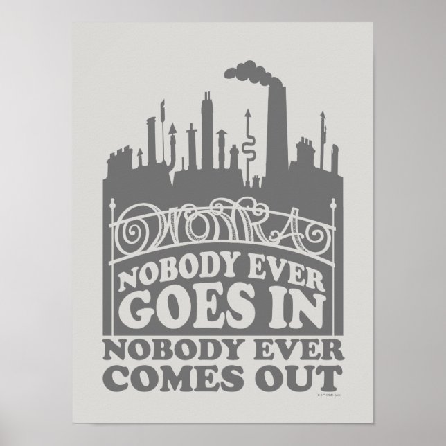 Poster Fábrica Willy Wonka - Nunca Ninguém Entra (Frente)