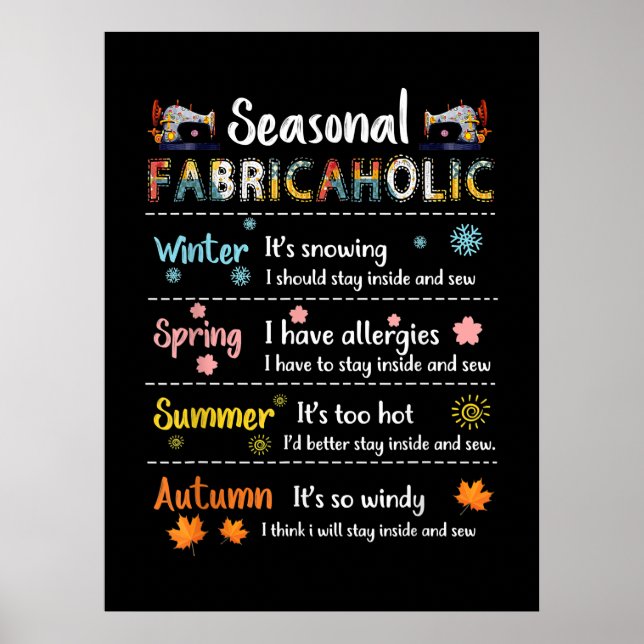 Poster Fabricaholas Sazonal Primavera de inverno outono (Frente)
