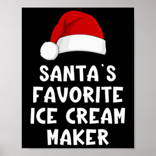 Poster Fabricante de Sorvete Favorito do Papai Noel de Na