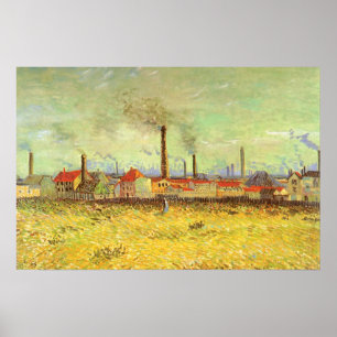 Póster Fábricas em Asnieres por Vincent van Gogh