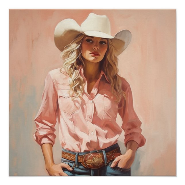 Póster Fábulas Frontais: Arte de Muro de Cowgirl (Frente)