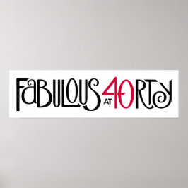 Póster Fabuloso a 40 vermelho