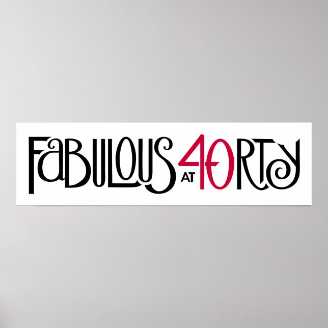 Póster Fabuloso a 40 vermelho (Frente)