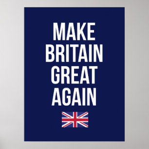 Poster Faça a bandeira Brexit do Reino Unido primeiro do