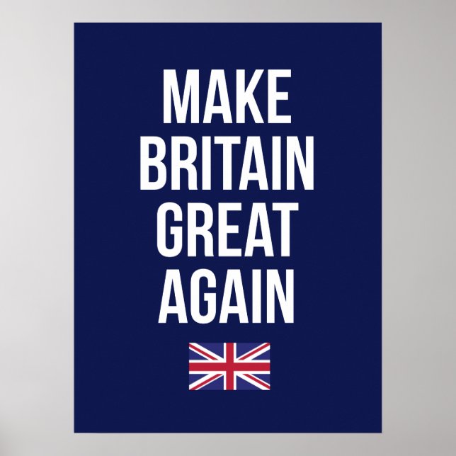 Poster Faça a bandeira Brexit do Reino Unido primeiro do (Frente)