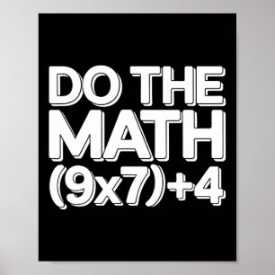 Poster Faça a Conta 67 Divertido Meme Seis Sete