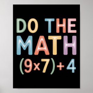 Poster Faça A Equação Matemática Dia De Ação De Graças Pr