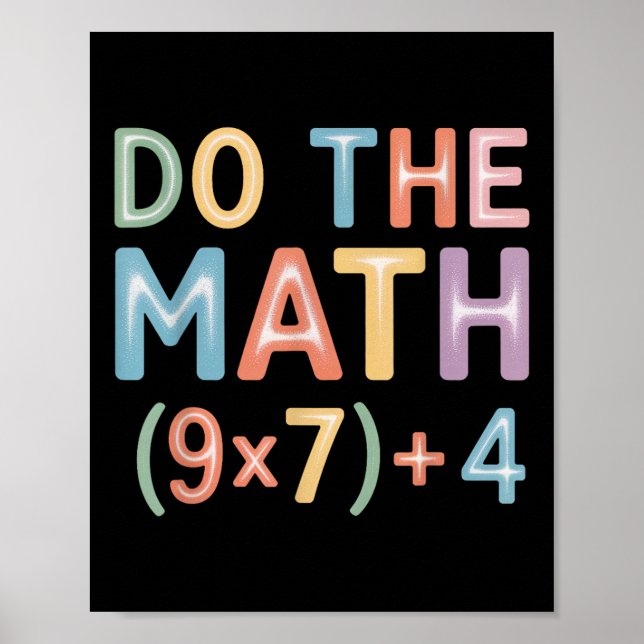 Poster Faça A Equação Matemática Dia De Ação De Graças Pr (Frente)