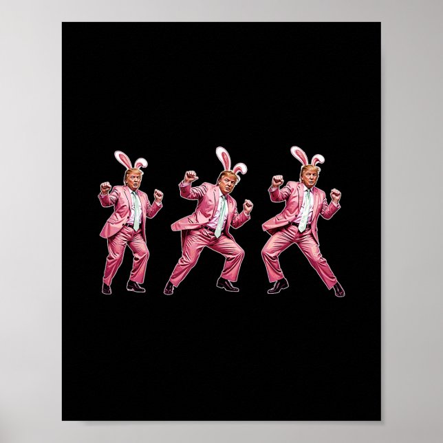 Poster Faça a Páscoa Grande Novamente Coelhinho Engraçado (Frente)