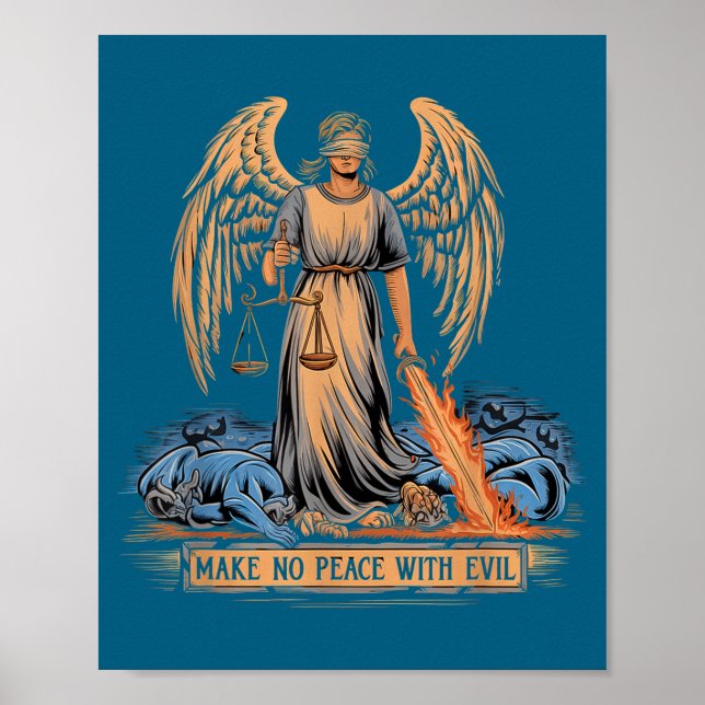 Poster Faça a Paz com o Mal Arcanjo Miguel Jesus Vá (Frente)