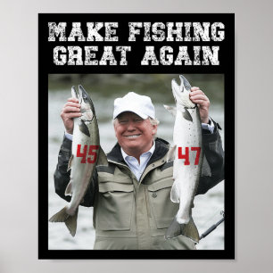 Poster Faça a Pesca Grande Novamente Trump 2024