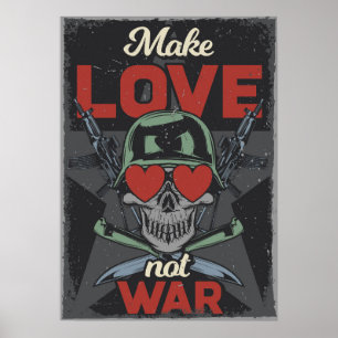 Poster Faça Amor. Não Guerra