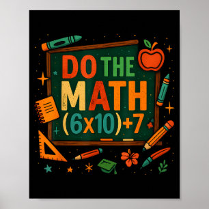 Poster Faça as Contas 67 Equação Divertida Quadro Negro A