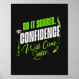 Poster Faça com Medo - Confiança Motivacional