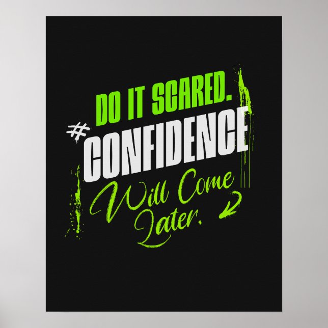 Poster Faça com Medo - Confiança Motivacional  (Frente)