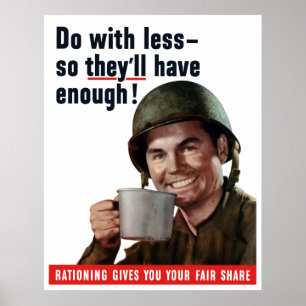 Póster Faça com menos assim que terão bastante