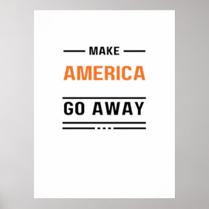 Poster Faça com que a América saia do slogan de tipografi