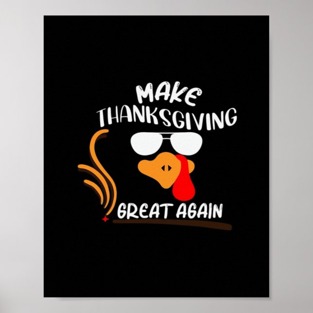 Poster Faça Excelente De Ação De Graças Novamente, Engraç (Frente)