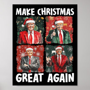 Poster Faça Excelente De Natal Novamente Papais noeis Eng