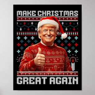 Poster Faça Excelente De Natal Novamente Papais noeis Eng