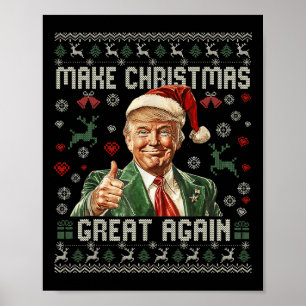 Poster Faça Excelente De Natal Novamente Papais noeis Eng