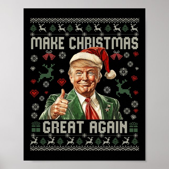 Poster Faça Excelente De Natal Novamente Papais noeis Eng (Frente)