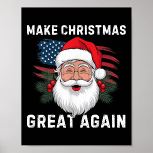 Poster Faça Excelente De Natal Novamente Papais noeis Eng