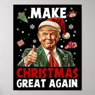 Poster Faça Excelente De Natal Novamente Papais noeis Eng