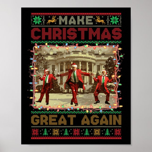 Poster Faça Excelente De Natal Novamente Papais noeis Eng (Frente)
