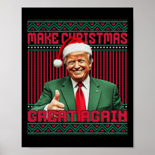 Poster Faça Excelente De Natal Novamente Papais noeis Eng